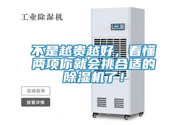 不是越貴越好，看懂兩項你就會挑合適的除濕機了！