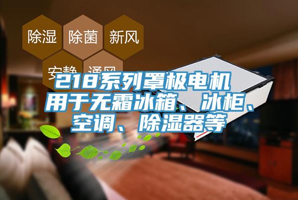 218系列罩極電機(jī) 用于無霜冰箱、冰柜、空調(diào)、除濕器等