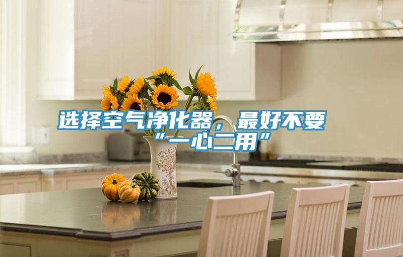 選擇空氣凈化器，最好不要“一心二用”