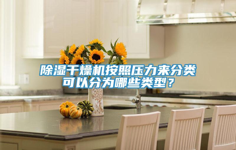 除濕干燥機(jī)按照壓力來分類可以分為哪些類型？