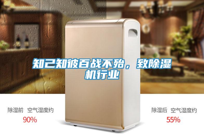 知己知彼百戰(zhàn)不殆，致除濕機行業(yè)