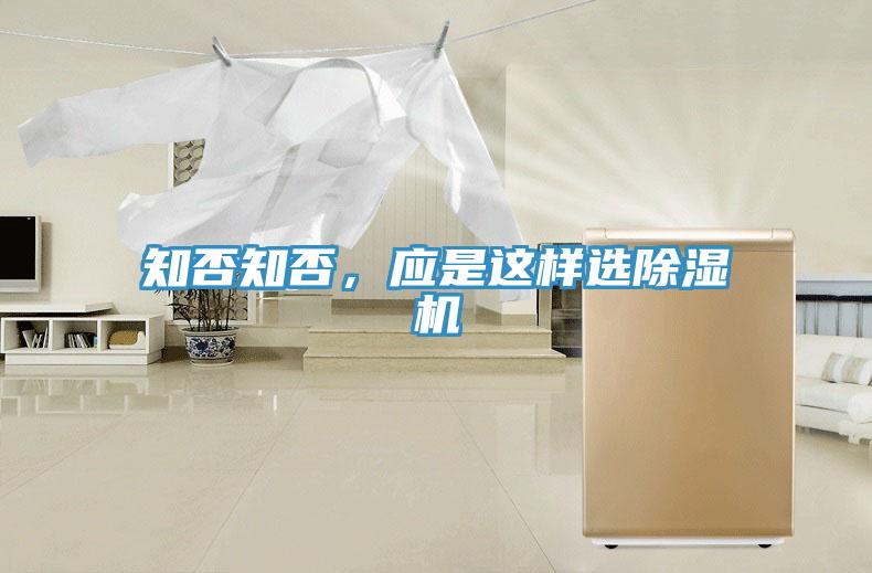 知否知否，應(yīng)是這樣選除濕機