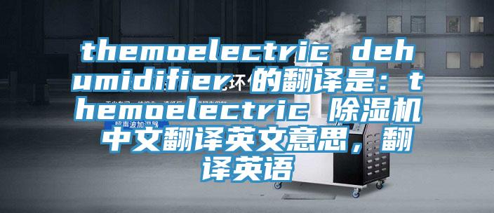 themoelectric dehumidifier 的翻譯是：themoelectric 除濕機(jī) 中文翻譯英文意思，翻譯英語