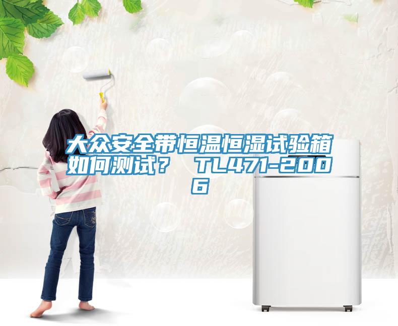 大眾安全帶恒溫恒濕試驗箱如何測試？ TL471-2006