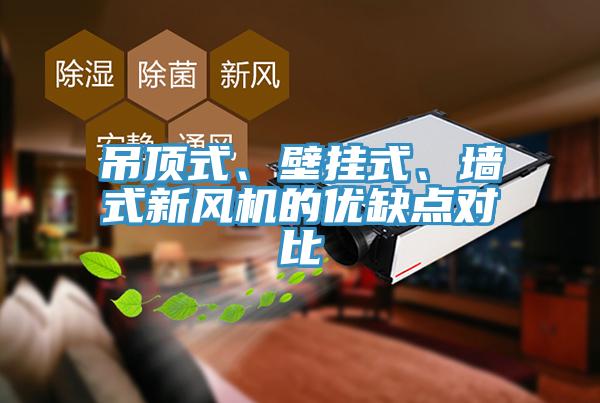 吊頂式、壁掛式、墻式新風(fēng)機(jī)的優(yōu)缺點(diǎn)對(duì)比