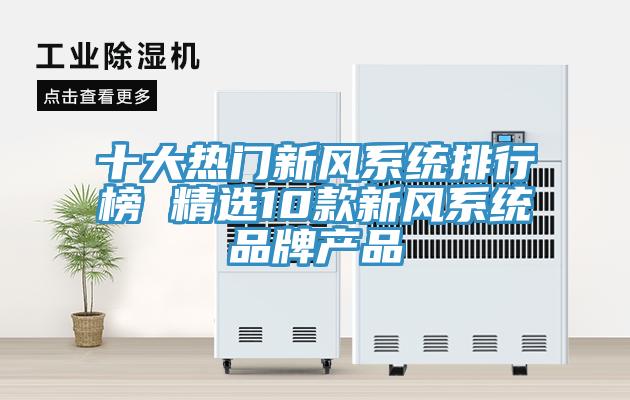 十大熱門新風系統(tǒng)排行榜 精選10款新風系統(tǒng)品牌產品