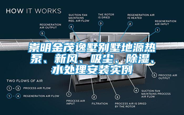崇明金茂逸墅別墅地源熱泵、新風(fēng)、吸塵、除濕、水處理安裝實例