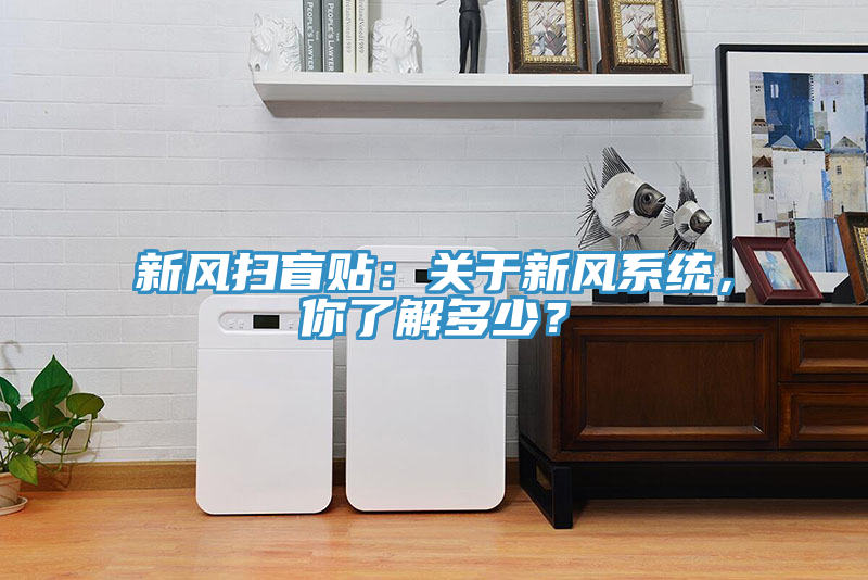 新風(fēng)掃盲貼：關(guān)于新風(fēng)系統(tǒng)，你了解多少？