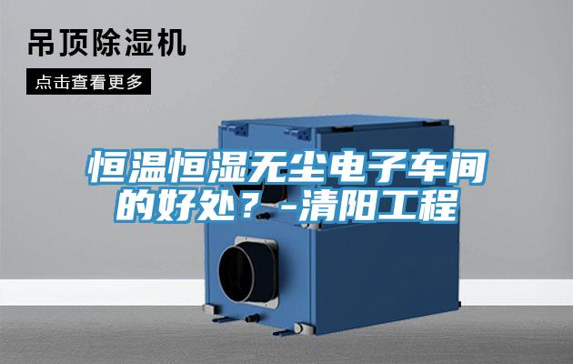 恒溫恒濕無(wú)塵電子車間的好處？-清陽(yáng)工程
