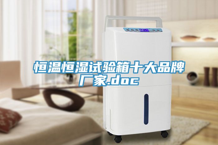 恒溫恒濕試驗(yàn)箱十大品牌廠(chǎng)家.doc