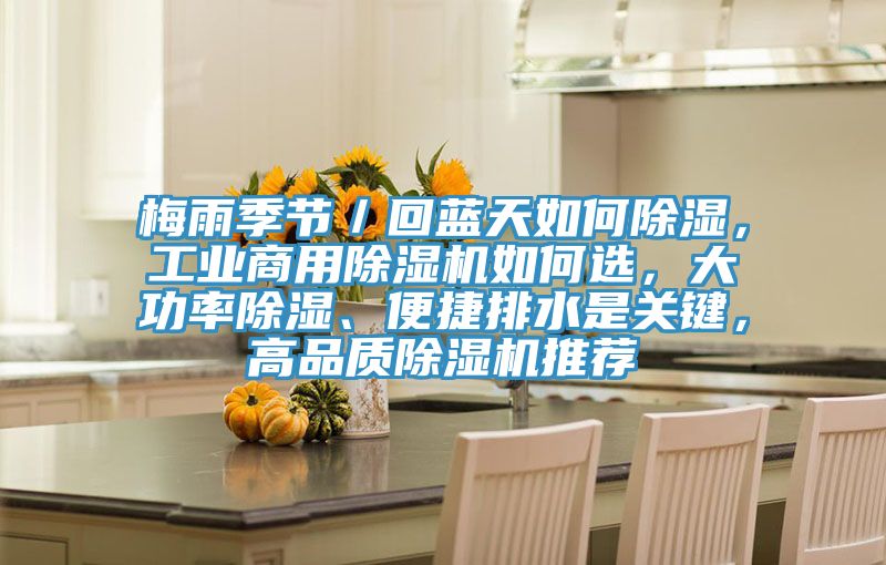 梅雨季節(jié)／回藍(lán)天如何除濕，工業(yè)商用除濕機(jī)如何選，大功率除濕、便捷排水是關(guān)鍵，高品質(zhì)除濕機(jī)推薦