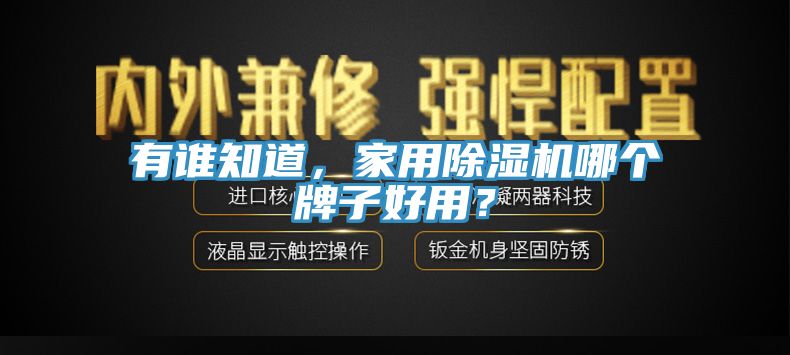 有誰知道，家用除濕機哪個牌子好用？