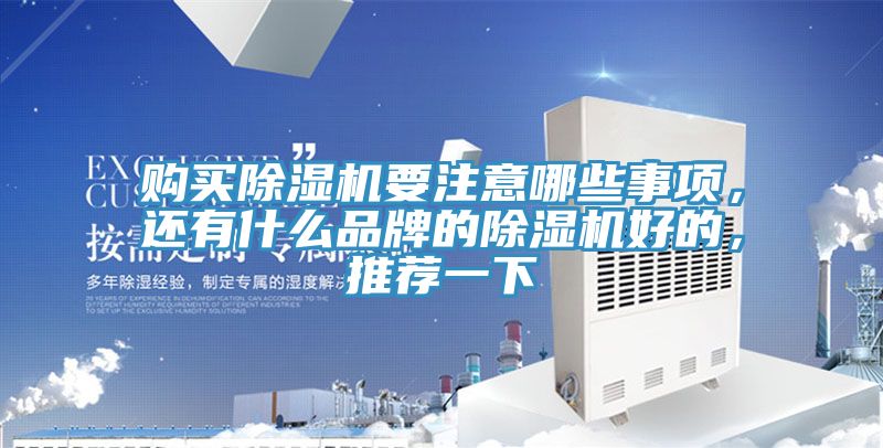 購買除濕機要注意哪些事項，還有什么品牌的除濕機好的，推薦一下