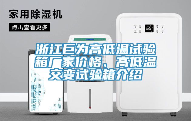 浙江巨為高低溫試驗箱廠家價格、高低溫交變試驗箱介紹