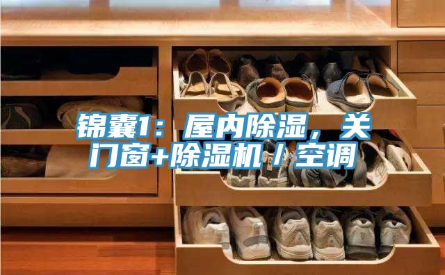 錦囊1：屋內(nèi)除濕，關(guān)門窗+除濕機／空調(diào)