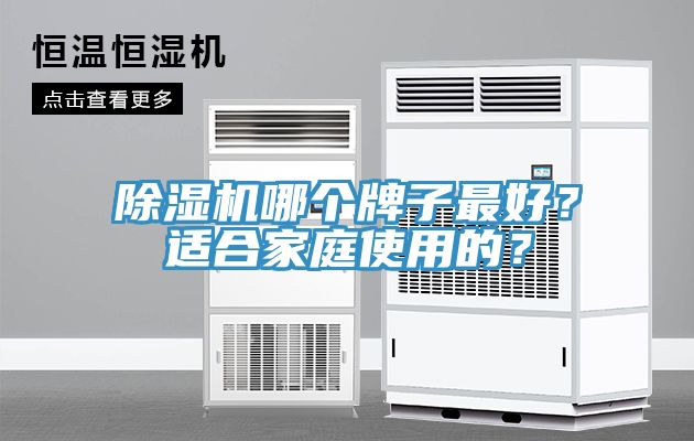除濕機哪個牌子最好？適合家庭使用的？