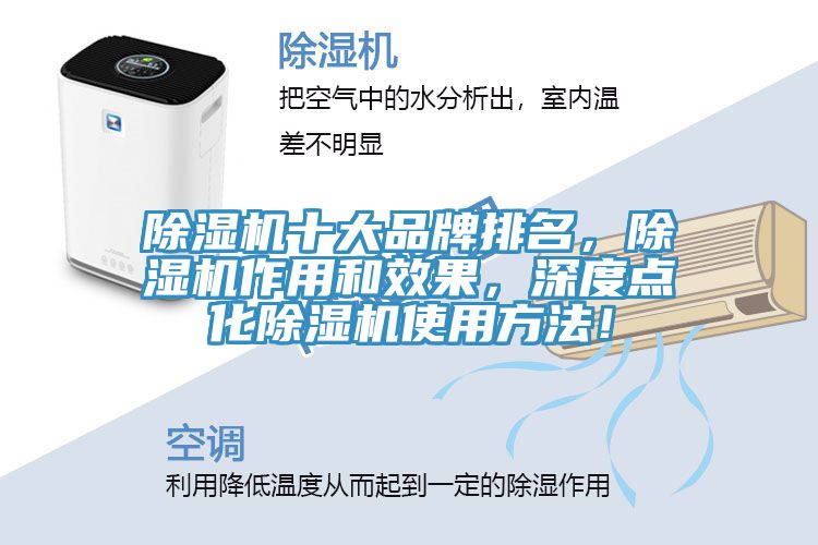 除濕機十大品牌排名，除濕機作用和效果，深度點化除濕機使用方法！