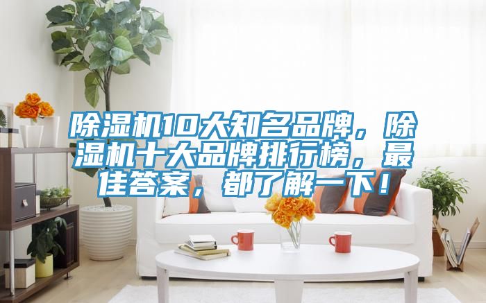 除濕機(jī)10大知名品牌，除濕機(jī)十大品牌排行榜，最佳答案，都了解一下！
