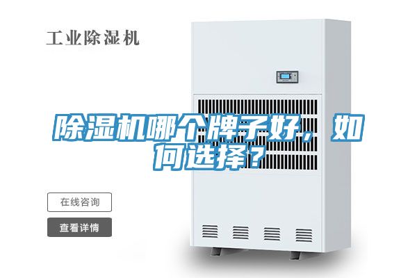 除濕機哪個牌子好，如何選擇？